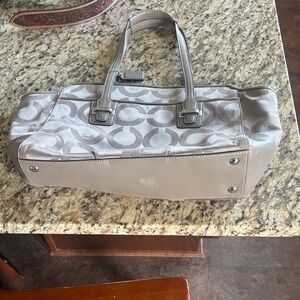 Coach Gray Signature Satchel